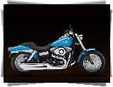Harley Davidson Fat Bob, Wydechy, Błękitny, Polerowane