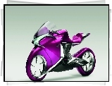 Motocykl, Honda v4, Fioletowy, Concept