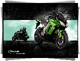 Zielony, Motocykliści, Kawasaki Z 1000 SX, Motocykl