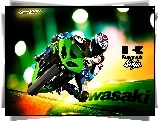 Zielony, Motocyklista, Kawasaki Ninja ZX-10R, Logo