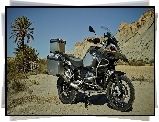 BMW R1200GS, Palmy, Motocykl, Kufry