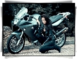 Kobieta, Motocykl, BMW