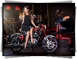 Royal Enfield Bullet 500 Deluxe, Bar, Motocykl, Kobieta