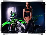Motocykl, Kobieta, Brunetka