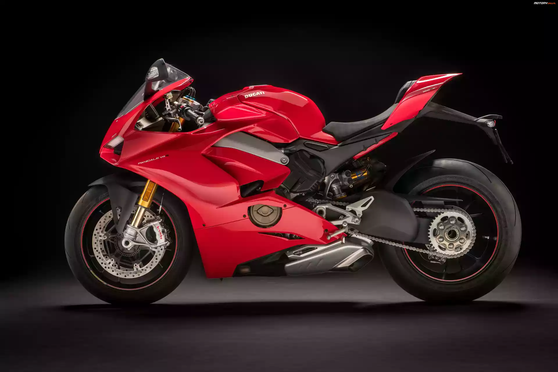Czerwony, 2018, Motocykl, Ducati Panigale V4 S