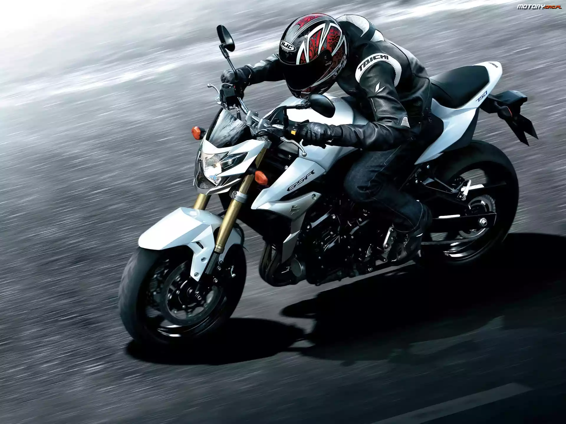 Suzuki GSR750, HJC, Biały, Kask