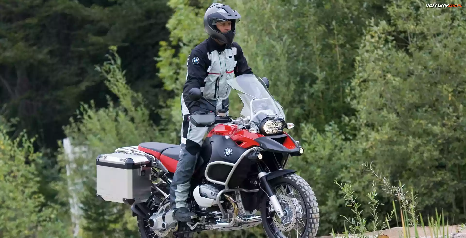 BMW R1200 GS, Las, Motocykl, Motocyklista
