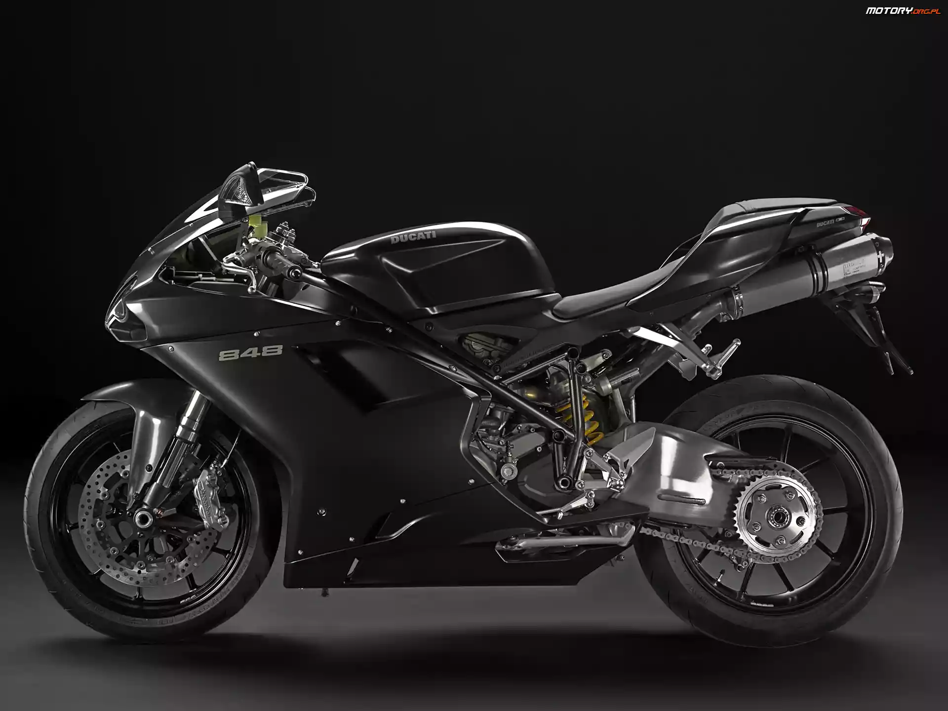 Czarne, Ducati 848, Wahacz, Aluminiowy