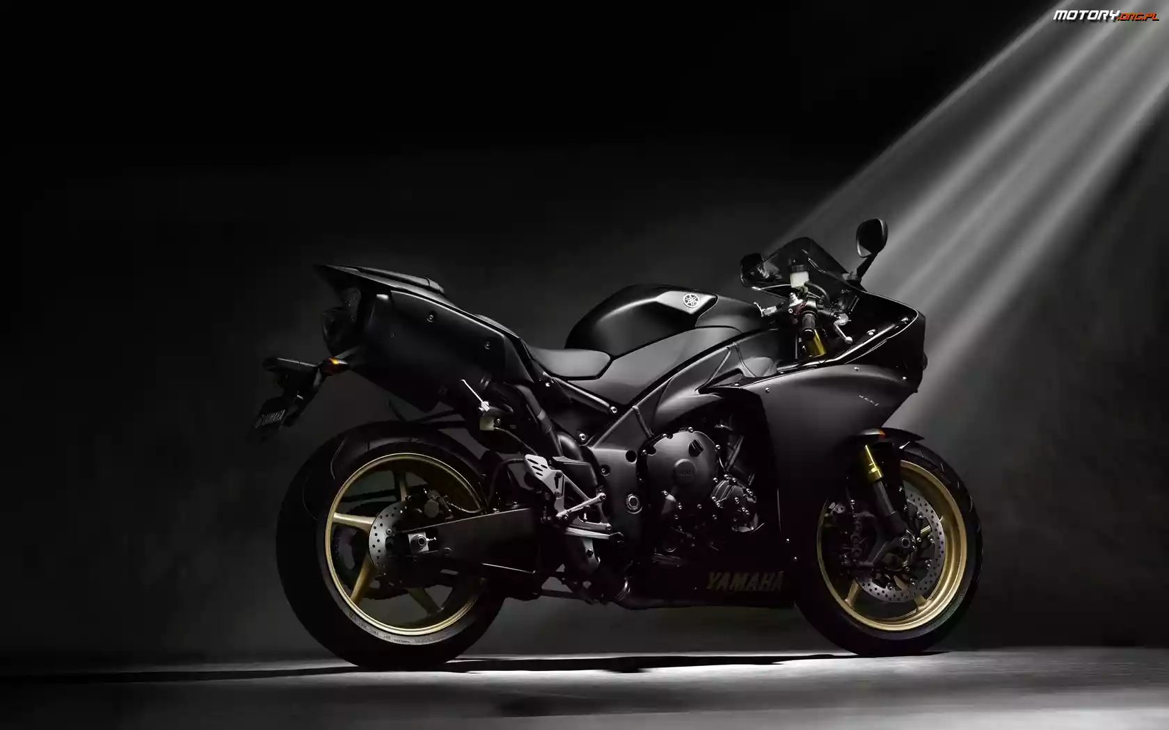 Motocykl, Promienie, Czarny, Yamaha