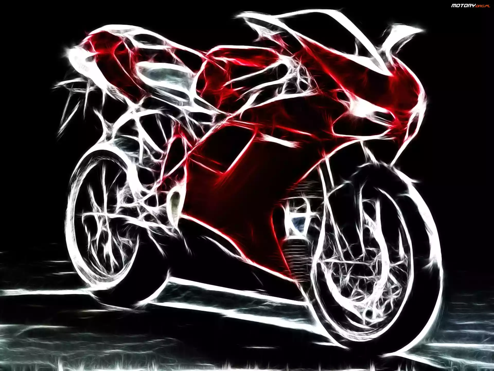 Czerwony, Motocykl, Ducati 1198, Grafika