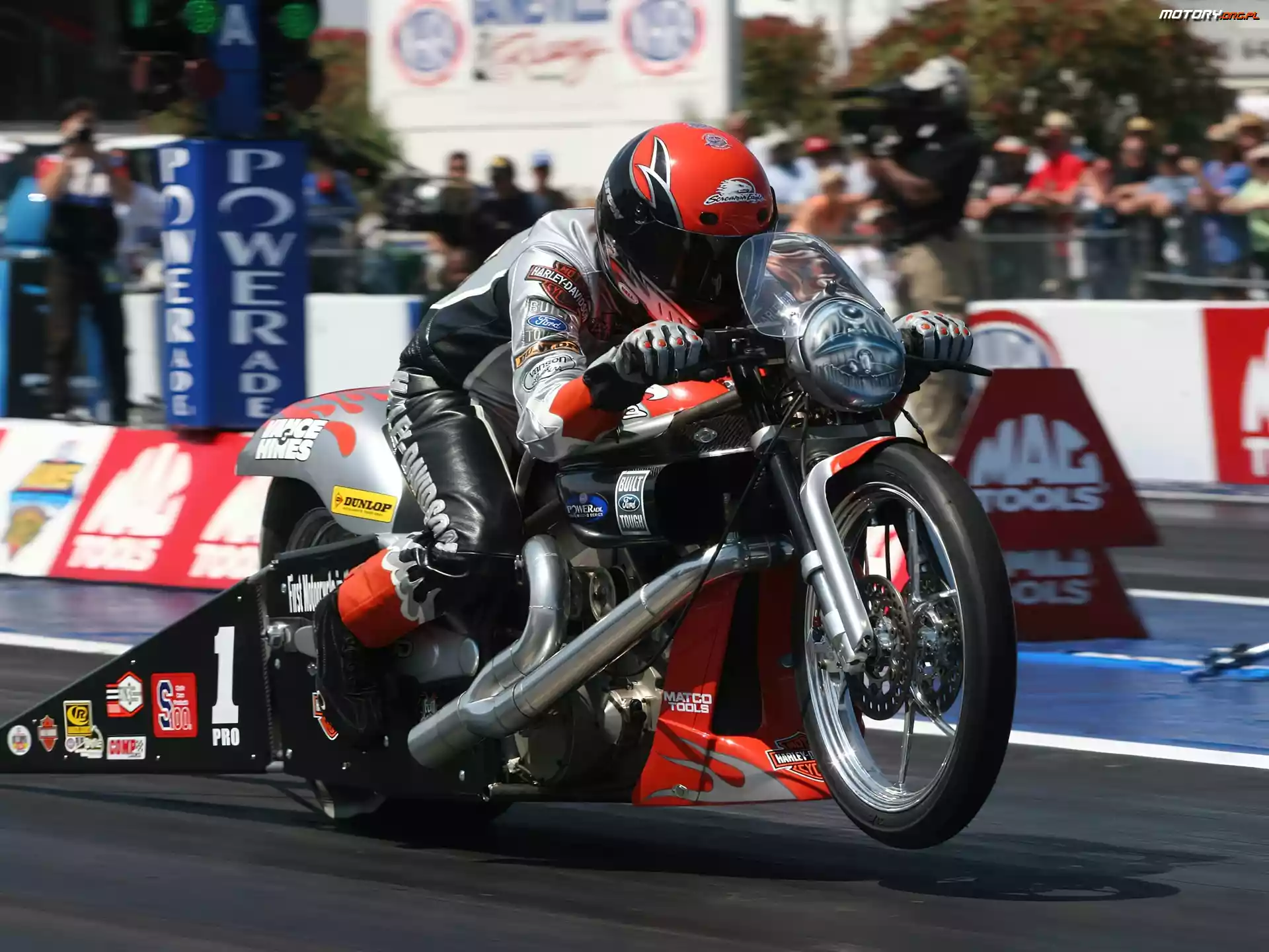 Spalin, Harley Davidson V-Rod Muscle Drag, Wylot
