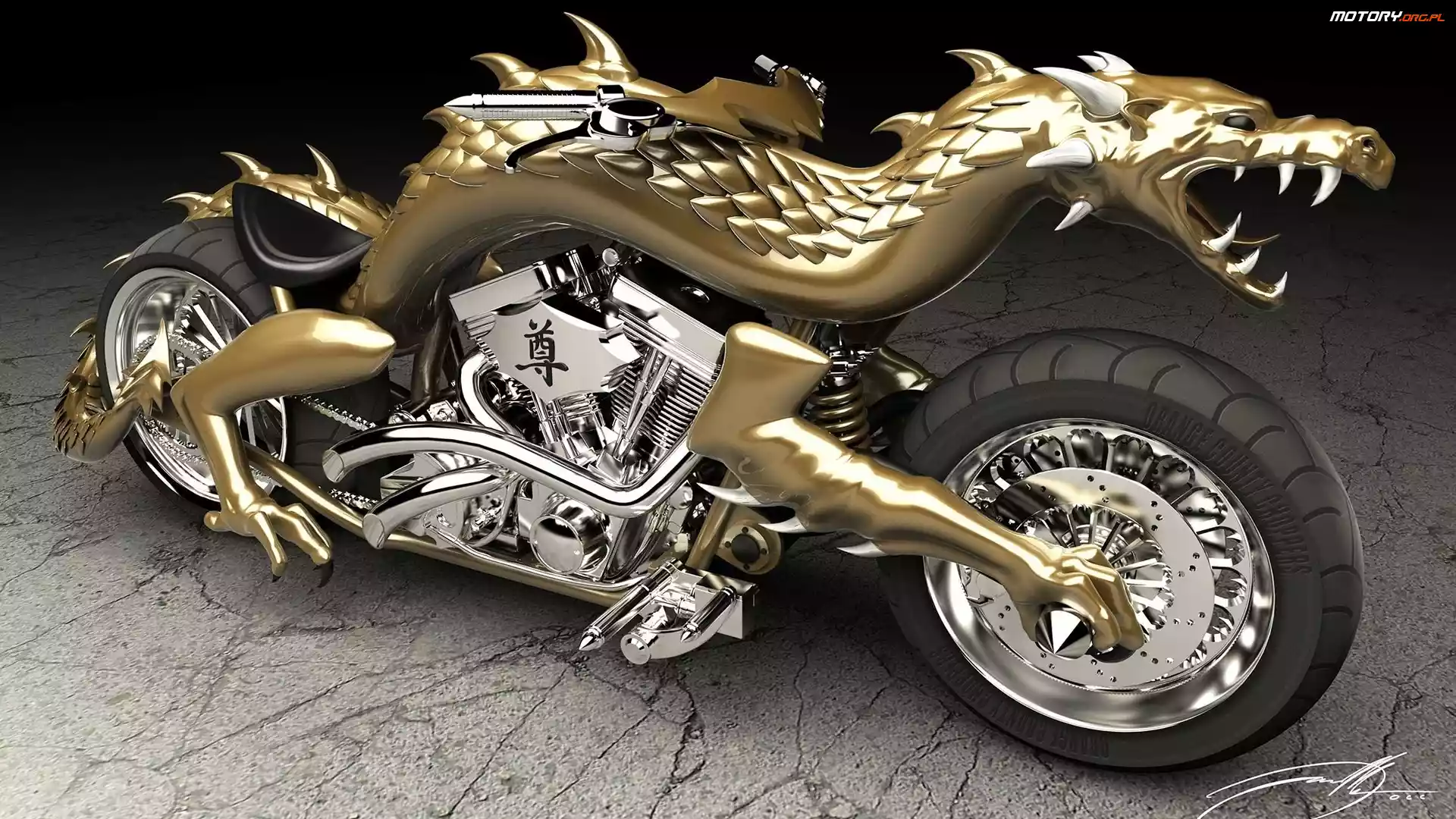 Chopper Dragon Head, Smok, Grafika 3D, 2013