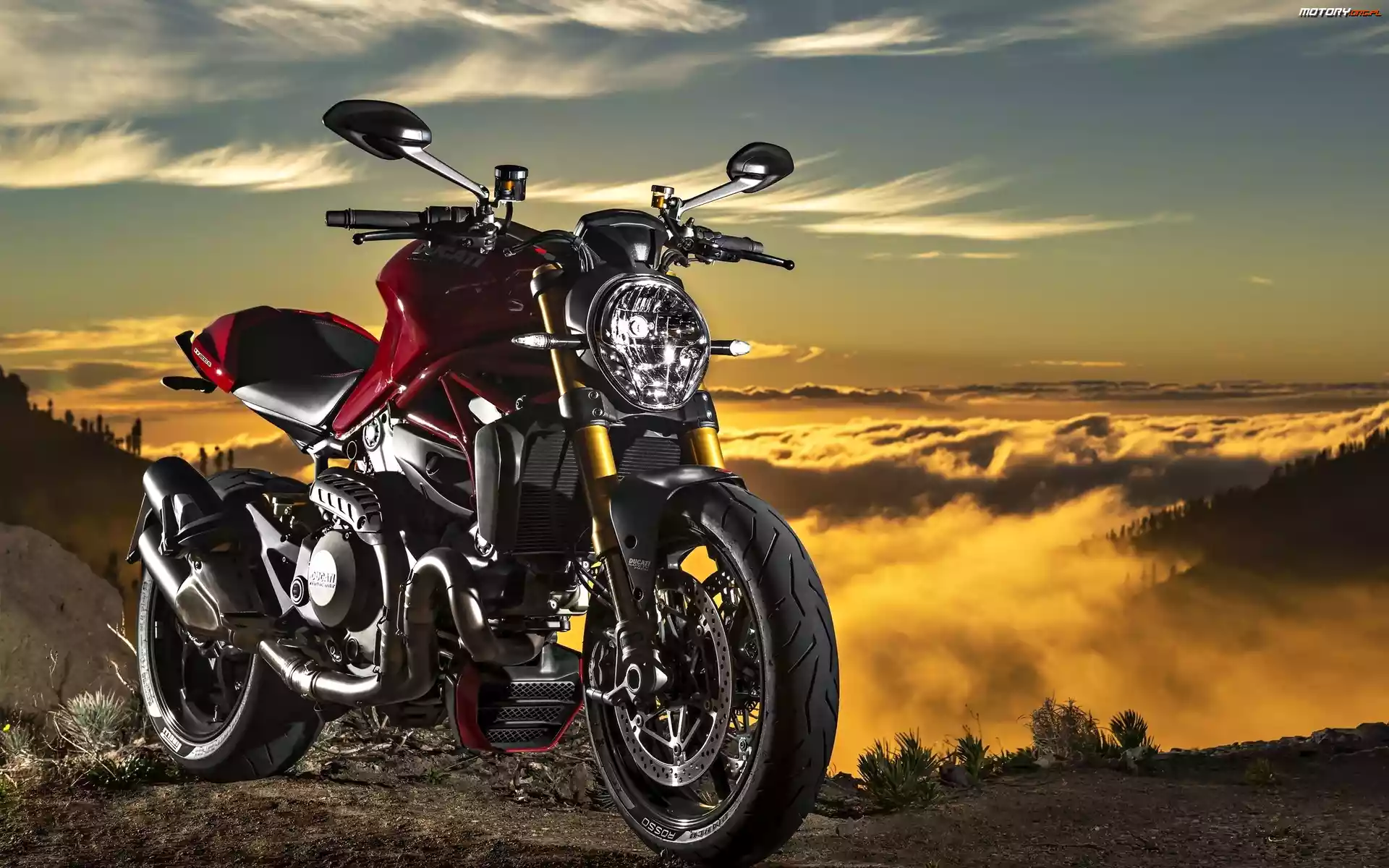 Ducati, Słońca, Motocykl, Zachód