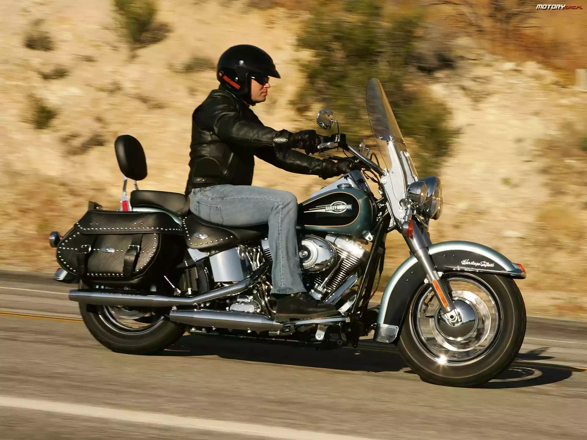 Sakwy, Harley-Davidson Softail Heritage, Skórzane
