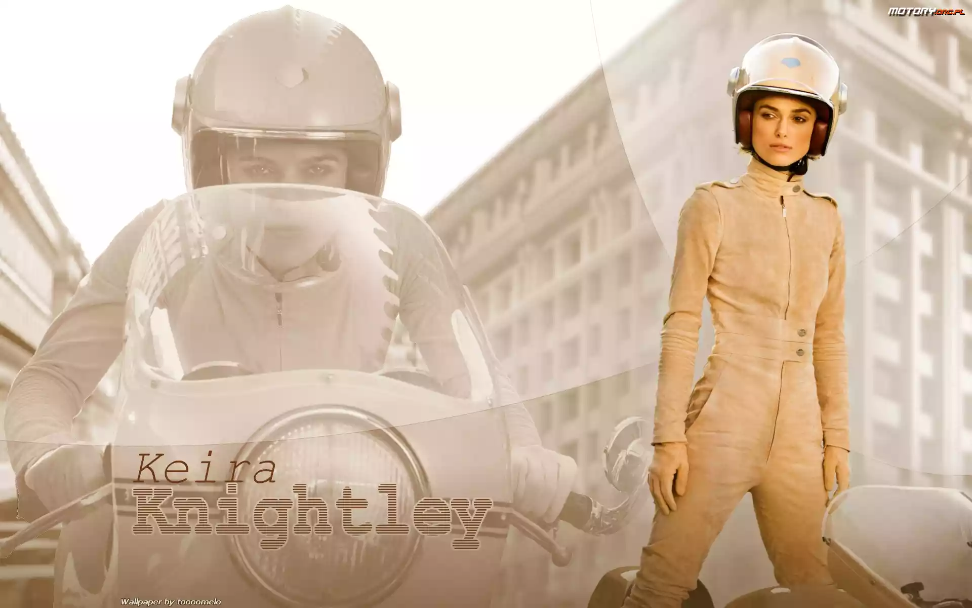 Kombinezon, Kask, Ducati 750, Keira Knightley, Motocykl