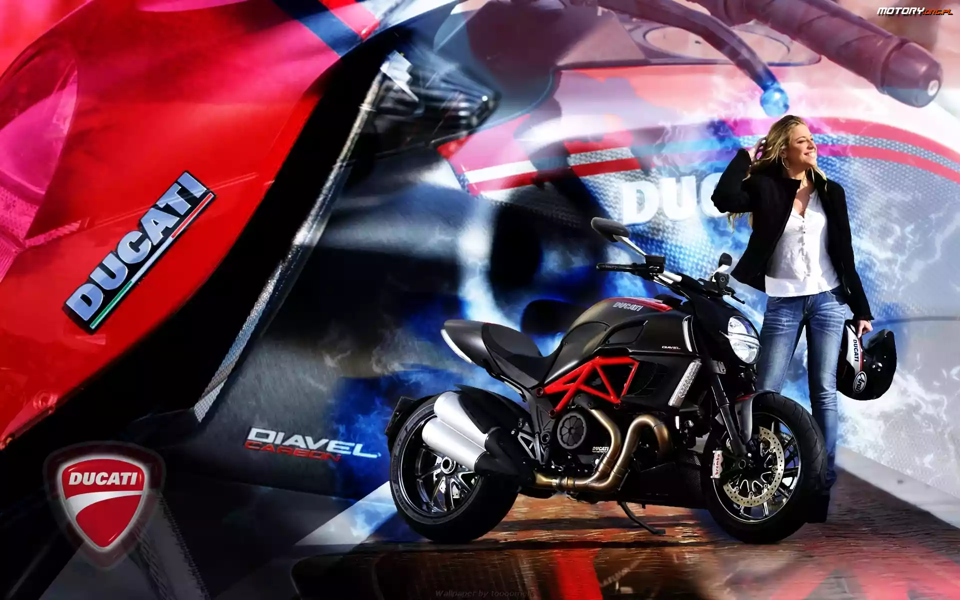 Motocyklistka, Ducati Diavel, Motocykl