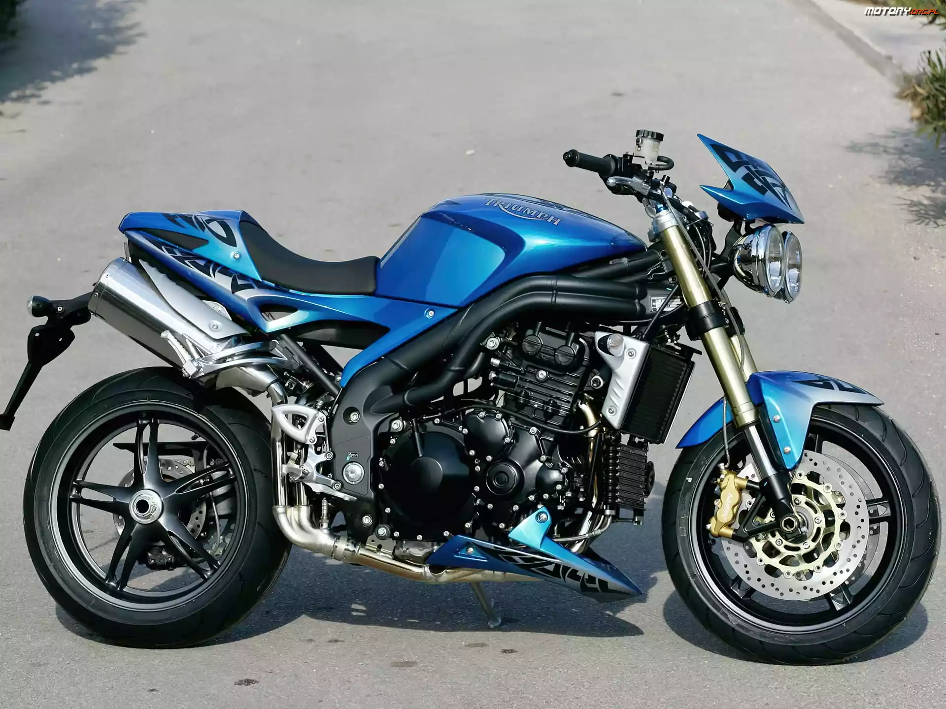 Niebieski, Triumph Speed Triple, Silnika, Dekle