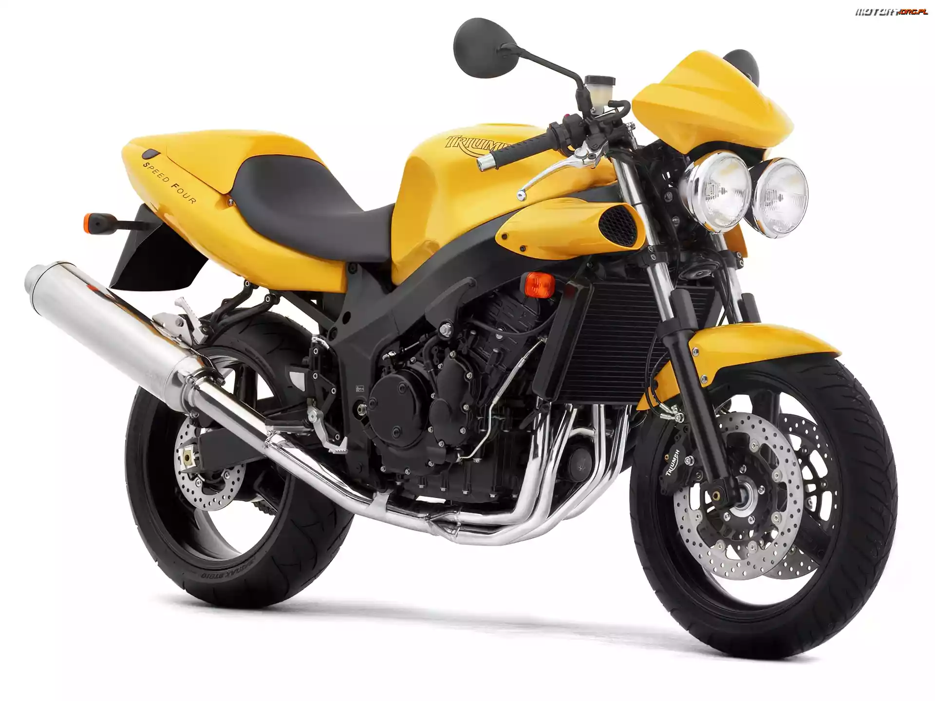 Triumph Speed Four, Lampa, Żółty, Podwójna