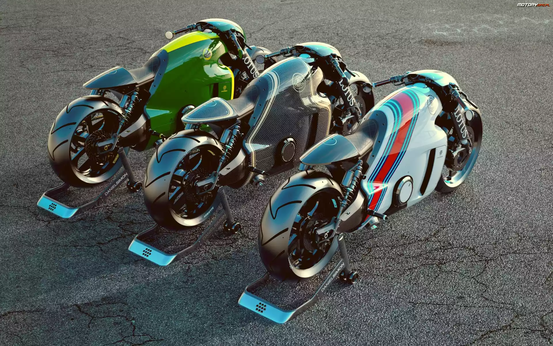 Parking, Motocykle, Lotus C-01