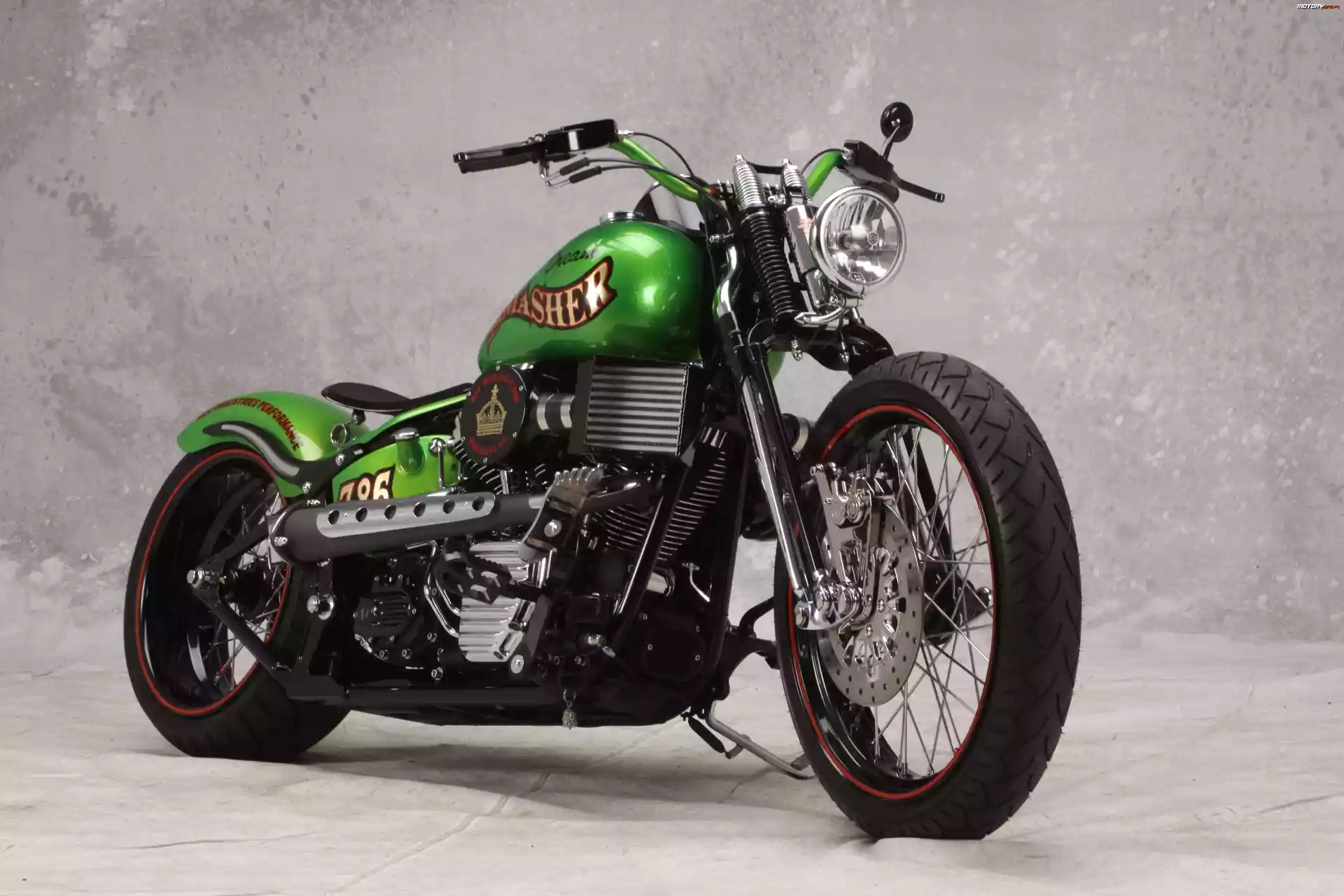 Harley-Davidson, Zabytkowy, Zielony